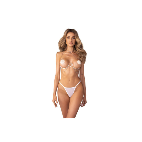 Lustique harnais soutien-gorge blanc PREMIUM